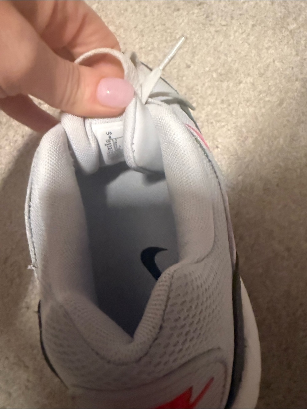 Nike Grey and Pink Low-Top Sneakers - Picture 3 of 4